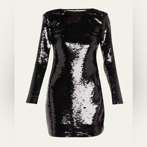 Frame Black Sequin Dress, XS